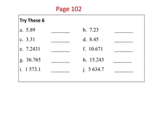Rounding Decimal Numbers | PPTX