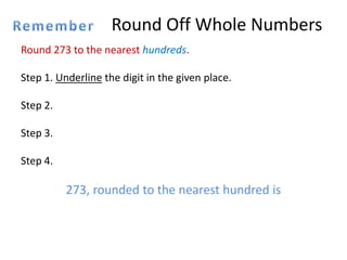 Rounding Decimal Numbers | PPTX