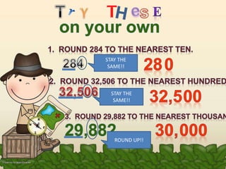 Run Around Numbers Example Rounding Off Whole Numbers | PPT