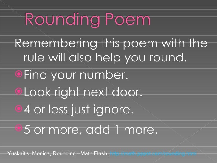 Homework help with rounding numbers