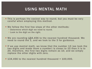 Rounding whole numbers | PPTX