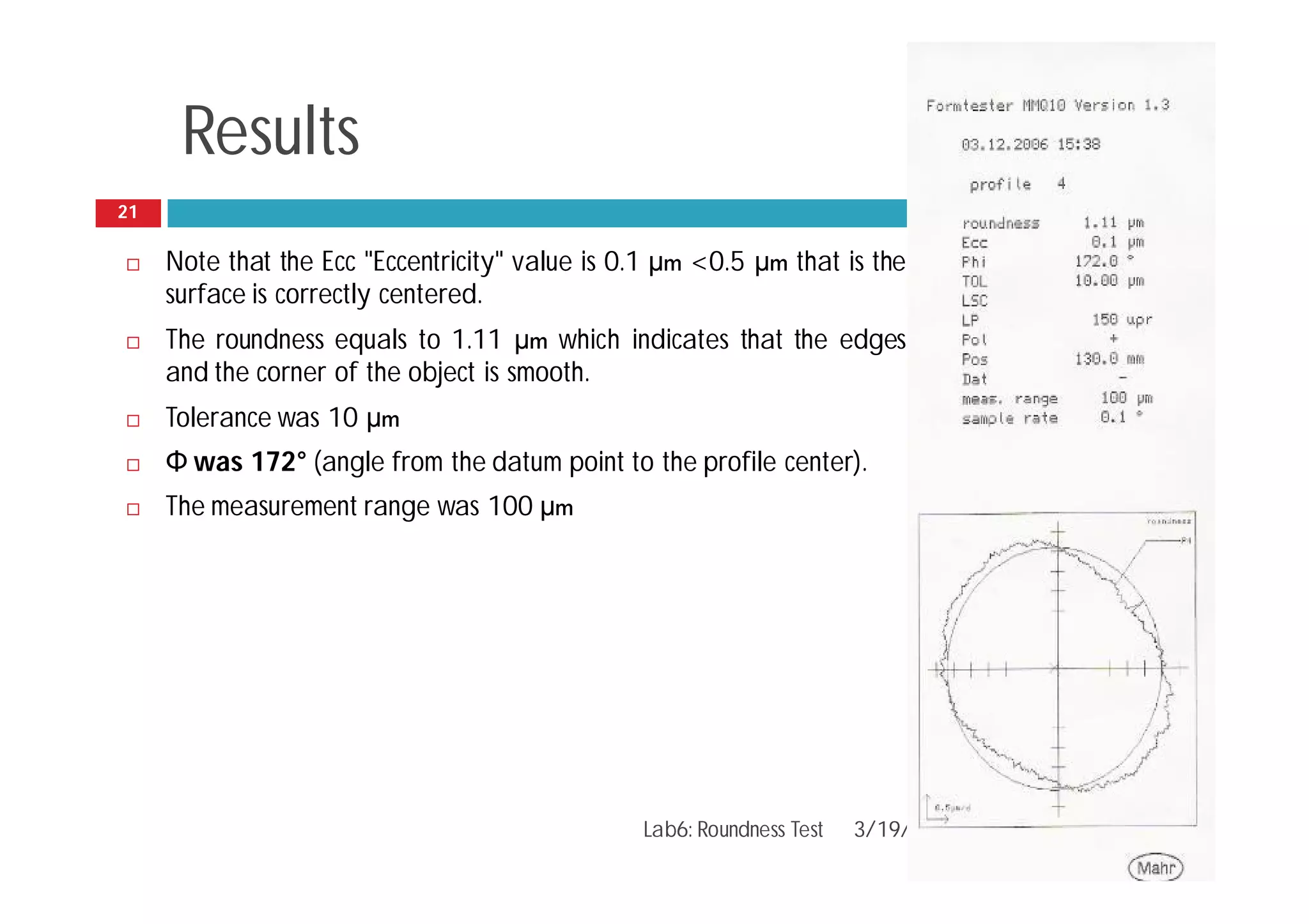 Roundness measurement | PDF