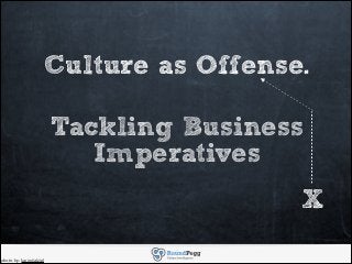 Nike Diversity & Inclusion

Culture as Offense.
12.18.13

Tackling Business
Imperatives
X
photo by: karindalziel

 
