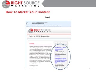 How To Market Your Content Email 