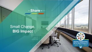 - Share -
Small Change,
BIG Impact
 
