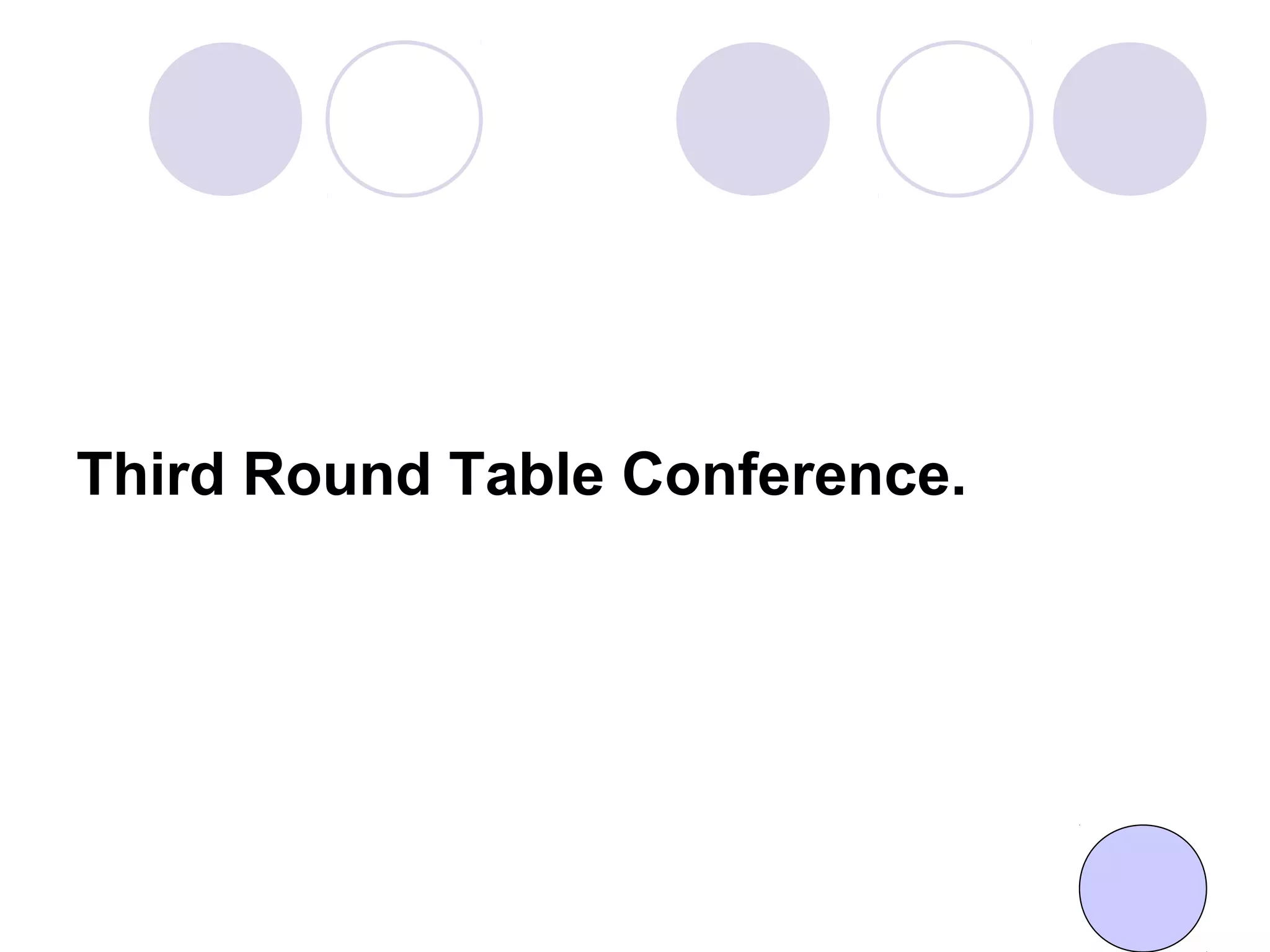 Third Round Table Conference.
 