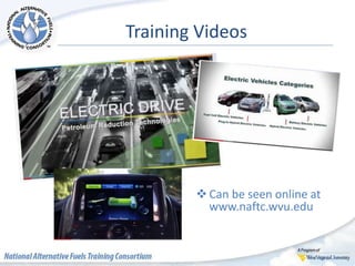 Training Videos
Can be seen online at
www.naftc.wvu.edu
 