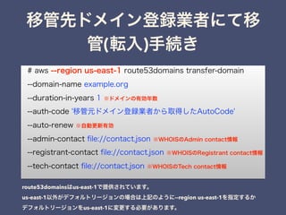 ( )
route53domains us-east-1
us-east-1 --region us-east-1
us-east-1
 