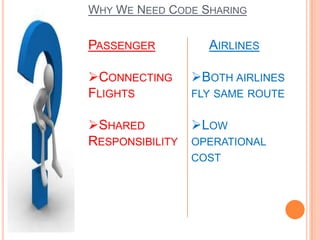 Sia Codeshare Example Route allocation & code sharing | PPTX