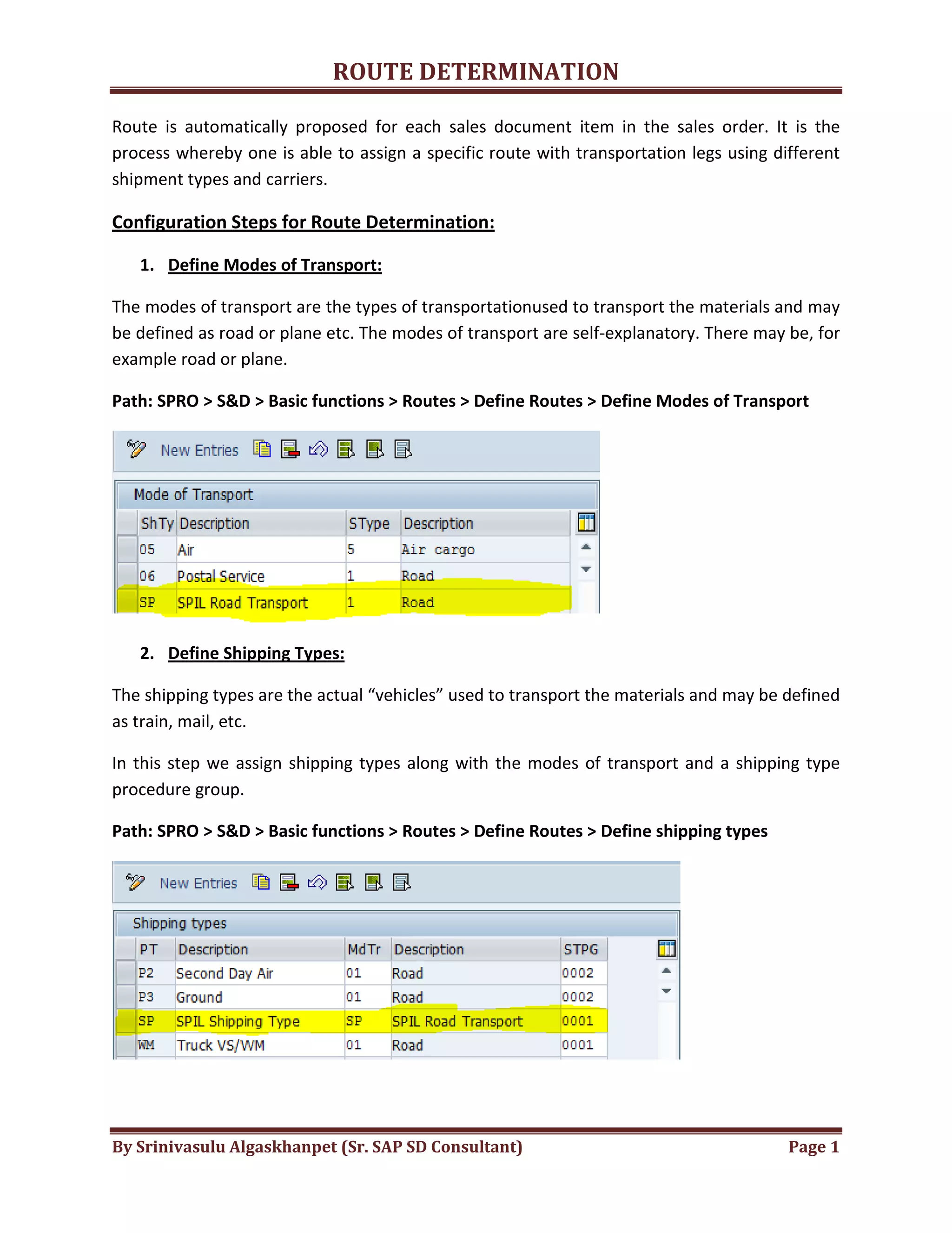 Route determination | PDF