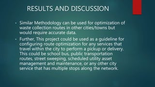 Route optimization for collection of municipal solid waste in Katpadi ...