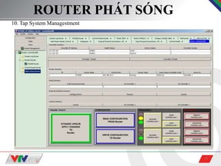 19
ROUTER PHÁT SÓNG
10. Tap System Managestment
 