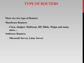 Router Full Concept pdf | PPTX