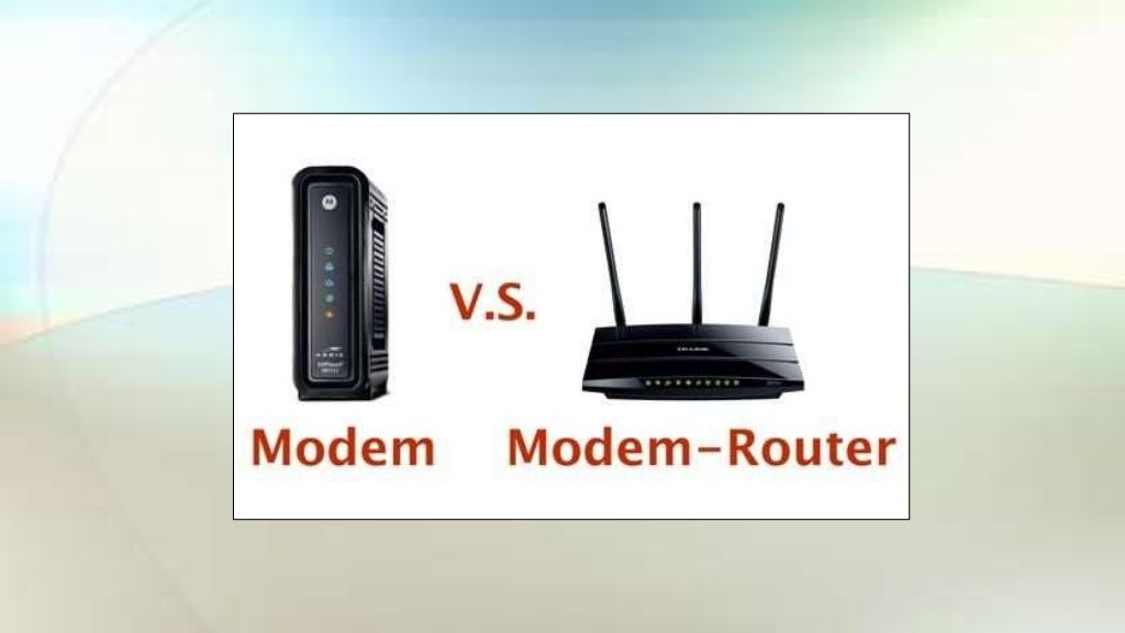 modem vs router deal