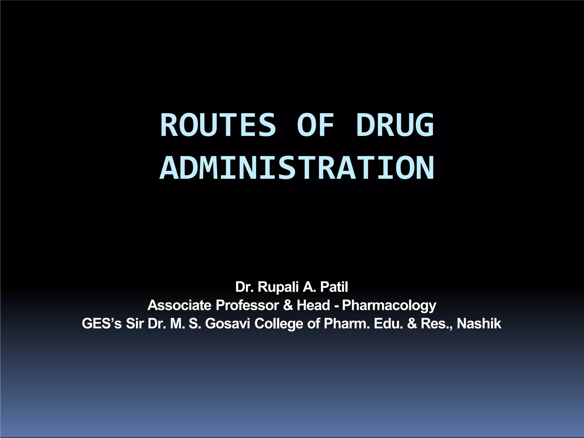 Routes of administration... | PDF