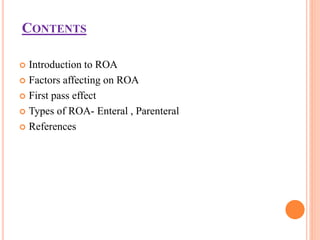 Routes of Administration | PPTX