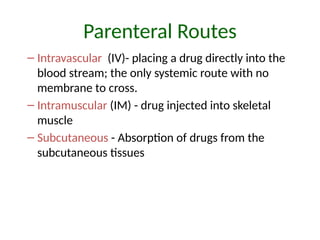 routes of administration and development | PPTX