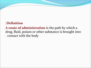 Routes of drug administration | PPT