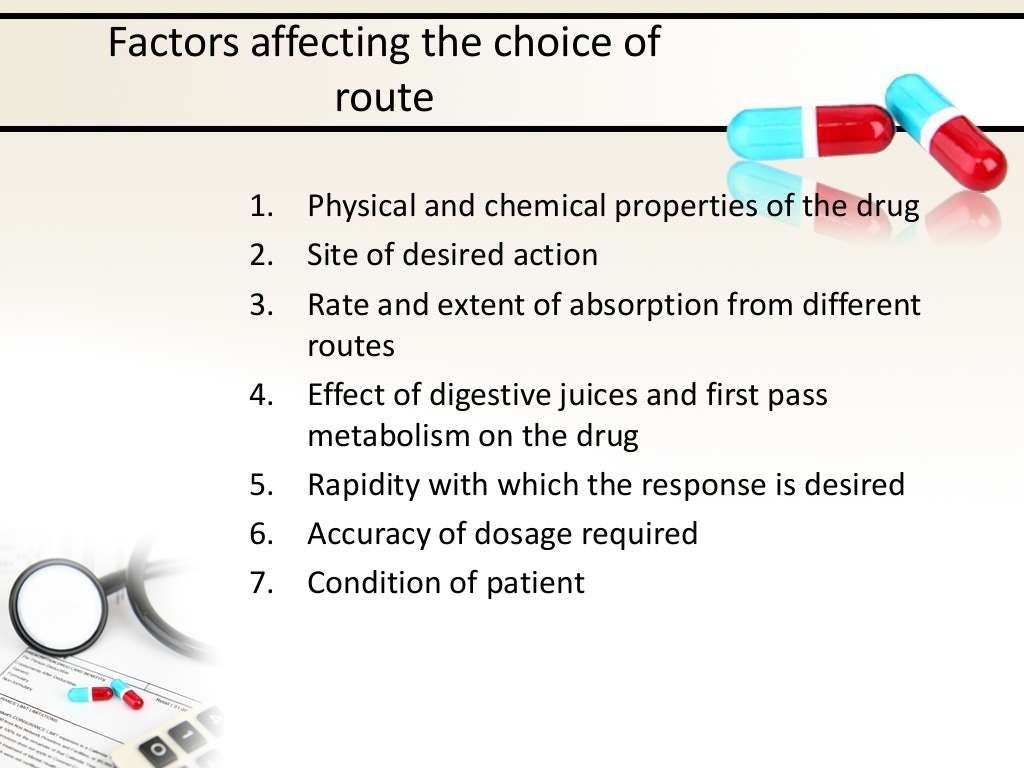 Routes of drug administration
