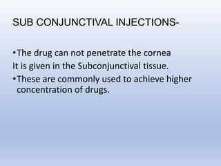 Sub Conj Injection Routes of Drug Administration.pptx