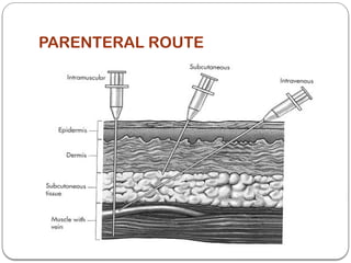 Po Injection ROUTES OF DRUG ADMINISTRATION pharmacology | PPTX