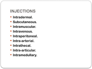 ROUTES OF DRUG ADMINISTRATION pharmacology | PPTX