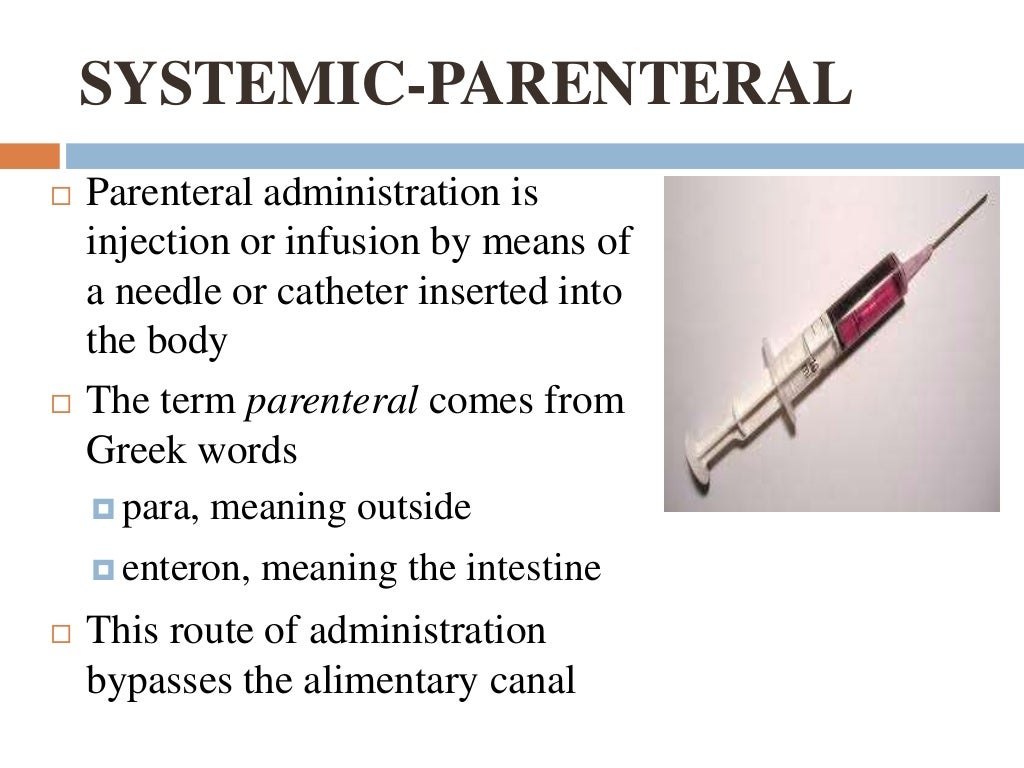 Routes of drug administration