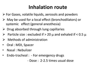 Systemic Inhalation Route ROUTES OF DRUG ADMINISTRATION (1).pdf 2025 | PDF
