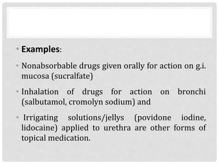 Saac Medication Example Routes of drug administration | PPTX