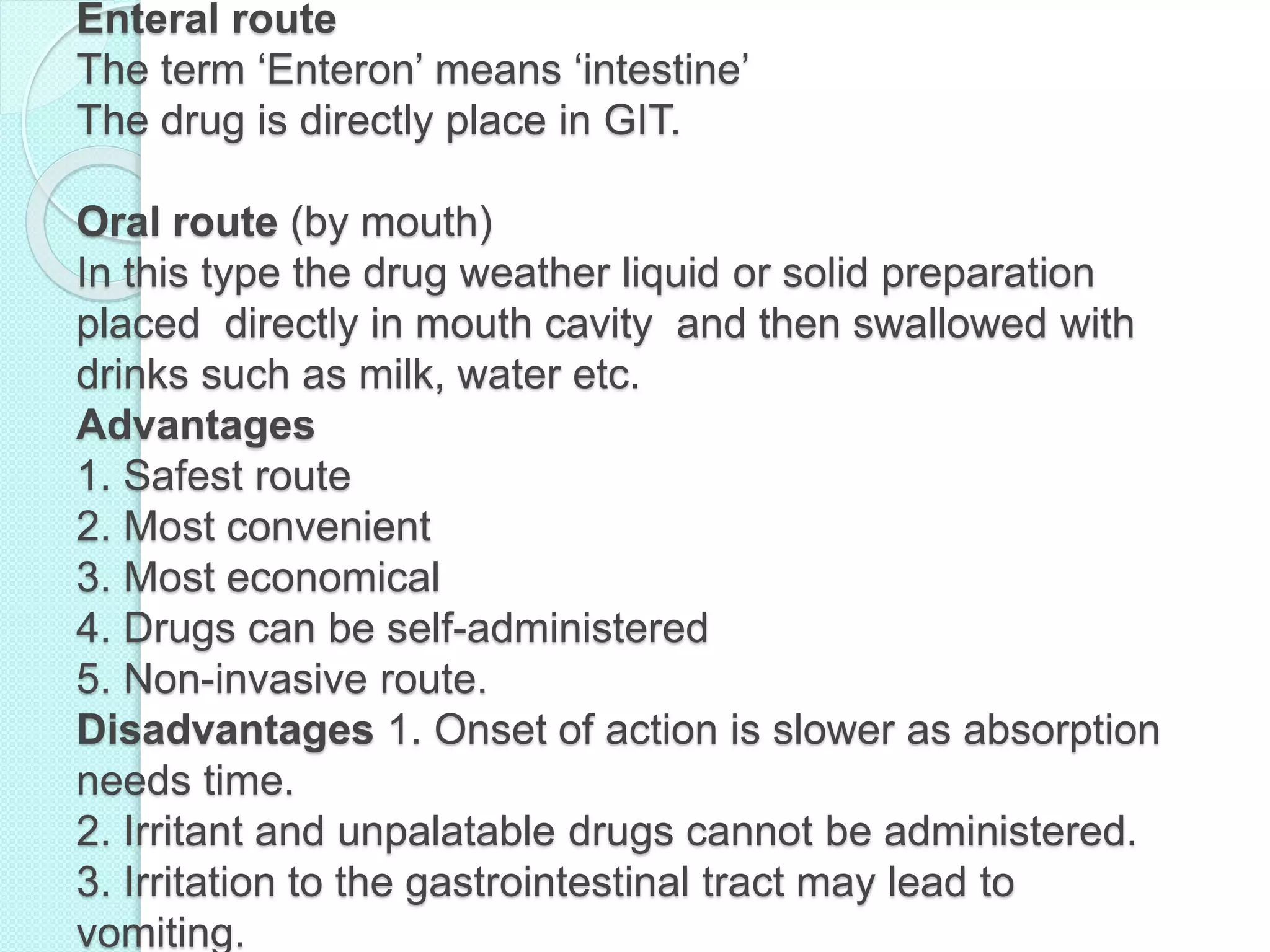 Routes of drug administration ppt | PPT