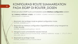 Route Summarization di OSPF, EIGRP dan RIPv2 | PDF