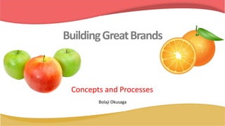 Bolaji Okusaga
Concepts and Processes
BuildingGreatBrands
 