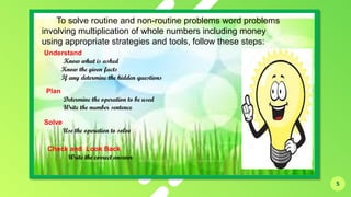 solving routine and non routine word problems | PPTX
