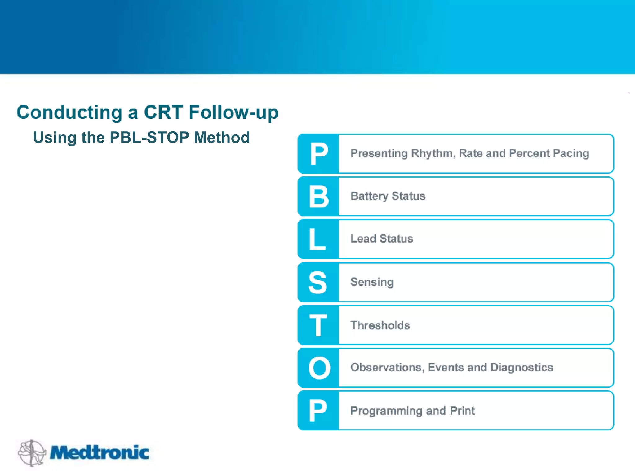 Pbl Stop Checklist.pdf Routine Follow-Up of CRT Patients (ECG, Device Stored Information ...