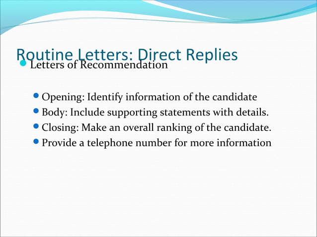 Routine Letters And Good Will Messages