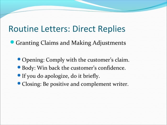 Routine Letters And Good Will Messages
