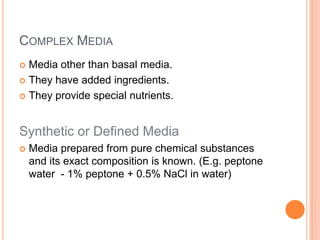 Routinely used culture media in microbiology lab | PPTX