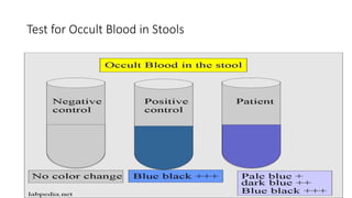 Test for Occult Blood in Stools
 