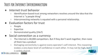 Trust for Internet Interconnection
27










 