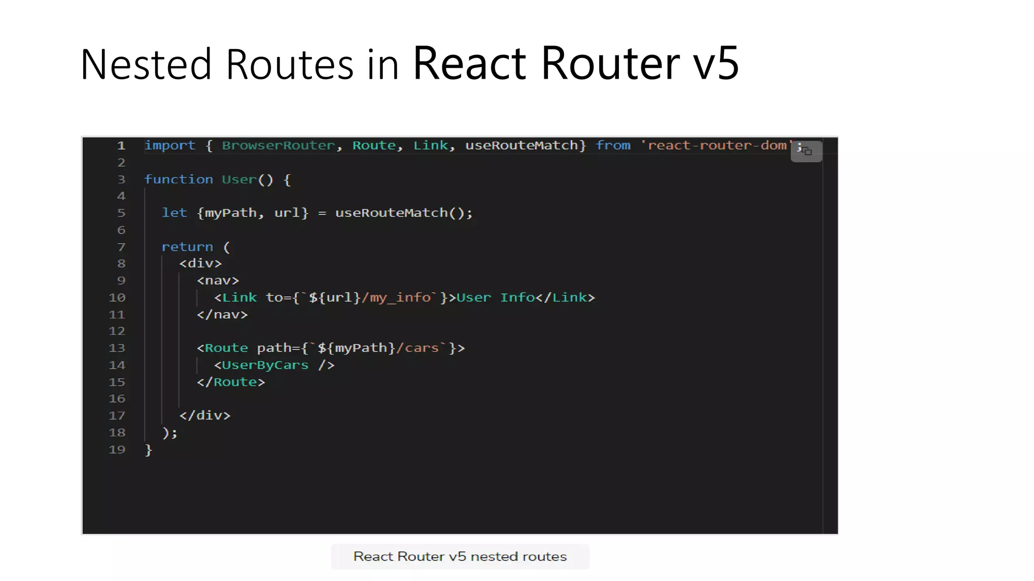 Nested Routes in React Router v5