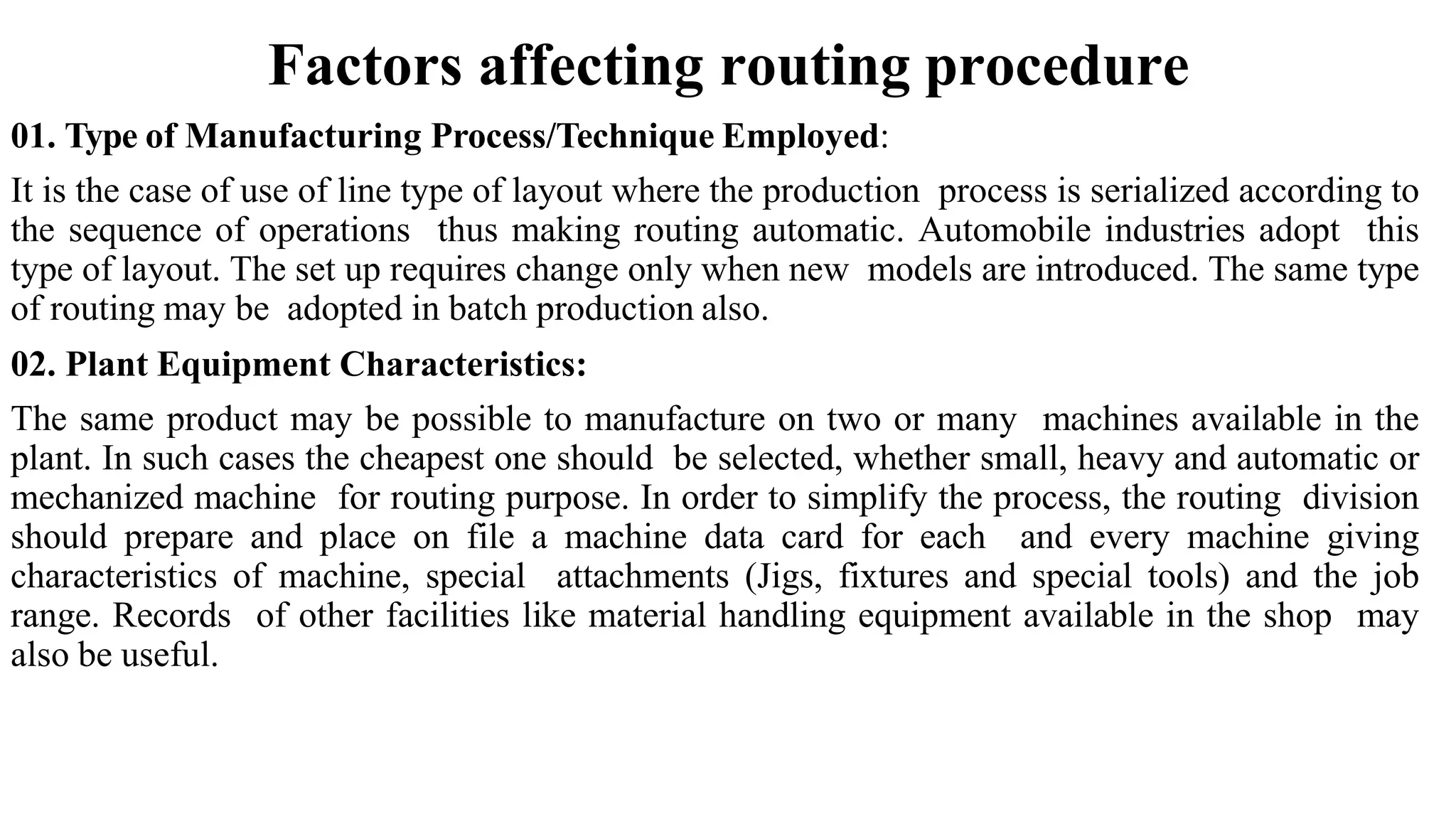 Routing.pptx scheduling and production plan | PPT