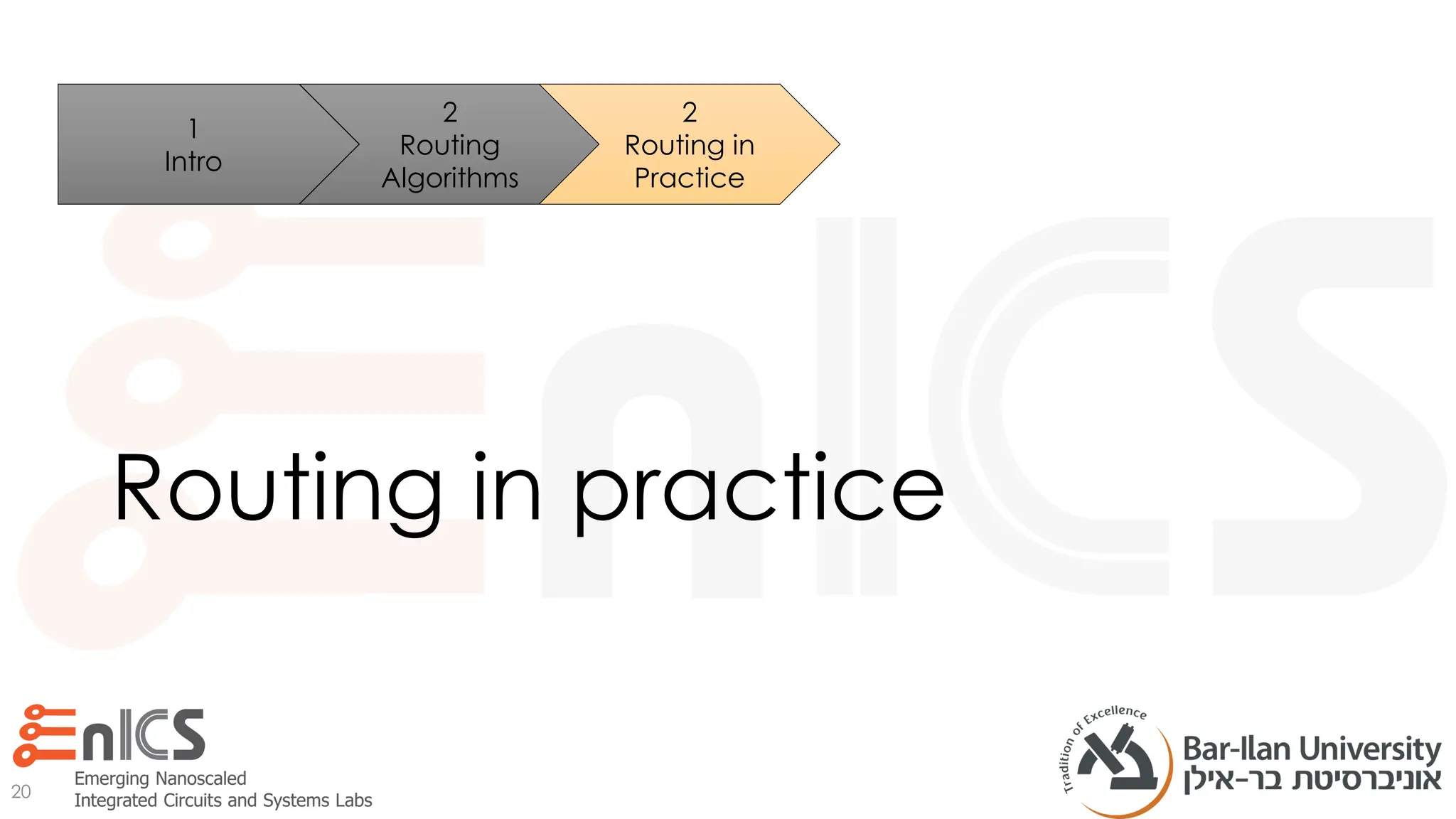 Routing in practice
20
1
Intro
2
Routing
Algorithms
2
Routing in
Practice
 
