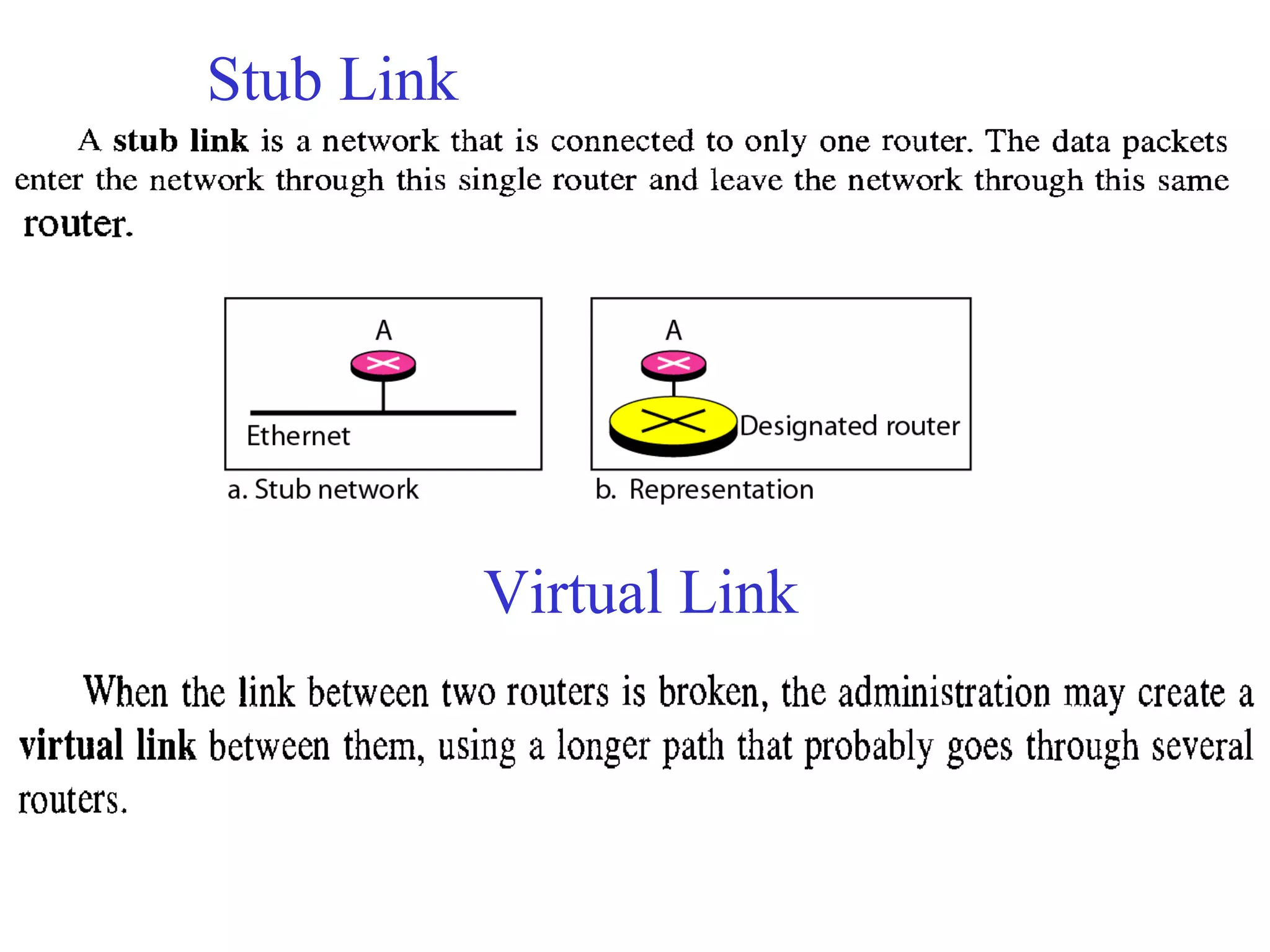 Stub Link 
Virtual Link 
 