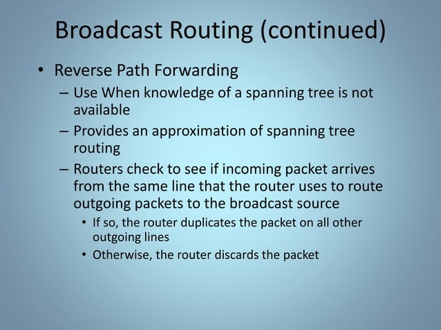 Routing algorithm