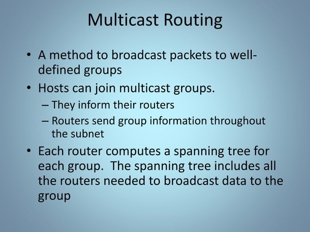 Routing algorithm