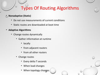 Routing algorithm network layer | PPT