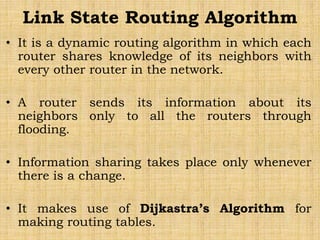 Routing algorithms | PPT