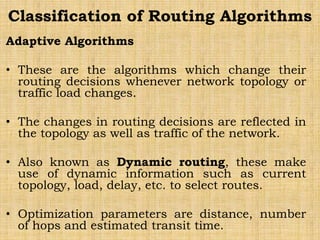 Routing algorithms | PPT