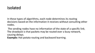 Routing algorithms mehodology materials doc1 | PPT