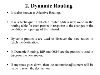 Routing and switching | PPTX | Computer Networking | Computing